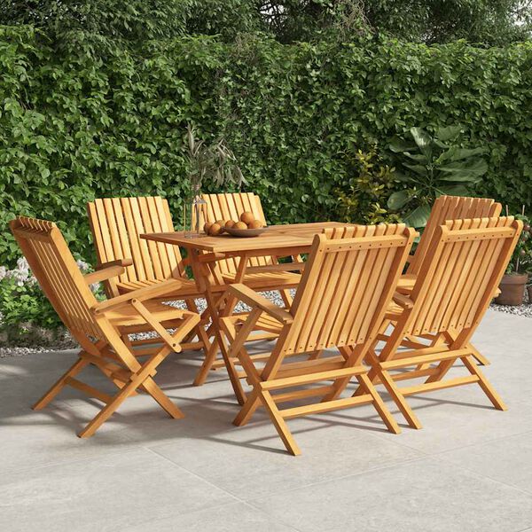 vidaXL Folding Garden Chairs 6 pcs 61x67x90 cm Solid Wood Teak