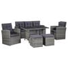 vidaXL Sofa Set | Grey and Dark Grey