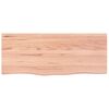 vidaXL Wall Shelf Light Brown 100x40x(2-6) cm Treated Solid Wood Oak