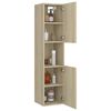 vidaXL Bathroom Cabinet Sonoma Oak 30x30x130 cm Engineered Wood