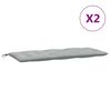 vidaXL Garden Bench Cushions 2 pcs Melange Light Grey 120x50x7 cm Fabric