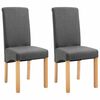 vidaXL Dining Chairs 2 pcs Grey Fabric