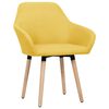 vidaXL Dining Chairs 2 pcs Yellow Fabric