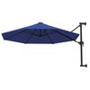 vidaXL Wall-Mounted Garden Parasol with Metal Pole 300 cm Blue