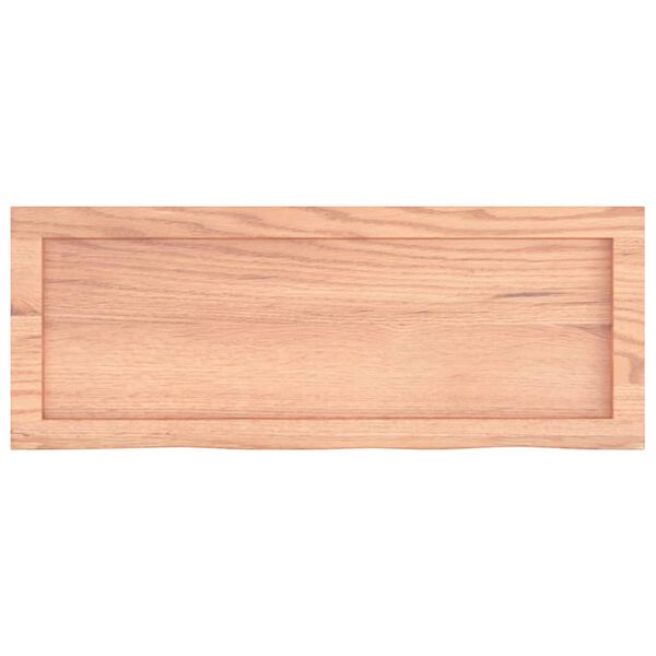 vidaXL Bathroom Countertop Light Brown 80x30x(2-4) cm Treated Solid Wood
