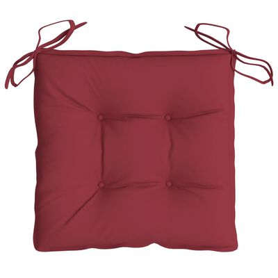 vidaXL Chair Cushions 4 pcs Wine Red 40x40x7 cm Oxford Fabric