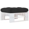 vidaXL Garden Pallet Ottoman White Impregnated Pinewood
