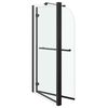 vidaXL Bi-Folding Shower Enclosure ESG 120x68x130 cm Black