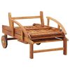 vidaXL Sun Lounger with Cushion Solid Acacia Wood