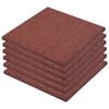 vidaXL Fall Protection Tiles 6 pcs Rubber 50x50x3 cm Red