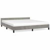 vidaXL Bed Frame without Mattress Light Grey 180x200 cm Velvet