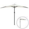 vidaXL Garden Parasol with Aluminium Pole Sand 300x155 cm Half