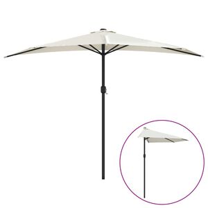 vidaXL Garden Parasol | Sand | Polyester, Aluminium, Steel | 300x155 cm