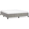 vidaXL Bed Frame without Mattress Light Grey 180x200 cm Velvet