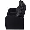 vidaXL LED Recliner 2-Seater Artificial Leather Black