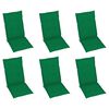 vidaXL Reclining Garden Chairs with Cushions 6 pcs Solid Teak Wood (3x48980+314109)