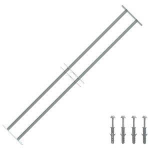 Adjustable Security Grille for Windows with 2 Crossbars 1000-1500 mm