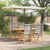 vidaXL Garden Dining Set 5 pcs Grey Solid acacia wood and poly rattan