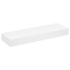 vidaXL White MDF Floating Wall Display Shelf 1 Drawer Book/DVD Storage