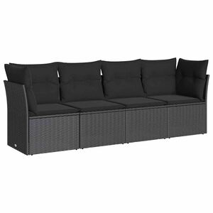 vidaXL Garden Sofa Set | Black