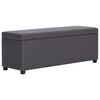 vidaXL Bench with Storage Compartment 116 cm Grey Faux Leather