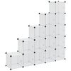 vidaXL Storage Cube Organiser | Transparent | Polypropylene, Steel