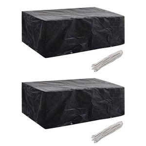 vidaXL Garden Furniture Covers 2 pcs 8 Eyelets 200x160x70 cm