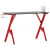 vidaXL Gaming Desk with Y Shape Legs Black and Red 110x60x75 cm