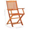 vidaXL Folding Garden Chairs 8 pcs Solid Eucalyptus Wood