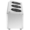 vidaXL Cutlery Holder 3 Grids Rectangular Stainless Steel