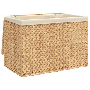 vidaXL Laundry Basket with 3 Sections 75x42,5x52 cm Water Hyacinth