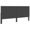 vidaXL Tufted Headboard Dark Grey Fabric 200x200 cm