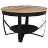 vidaXL Coffee Table &Oslash;68x43 cm Rough Mango Wood