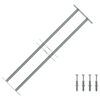 vidaXL Window grilles 700-1050 mm Galvanized Steel Silver