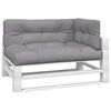 vidaXL Pallet Cushions 3 pcs Grey Fabric