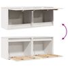 vidaXL Wall Cabinets 2 pcs White 45x30x35 cm Solid Pinewood