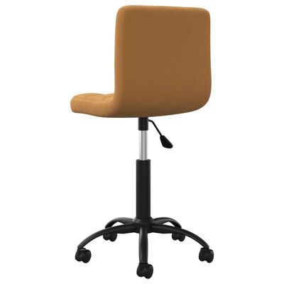 vidaXL Swivel Office Chair Brown Velvet