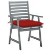vidaXL Outdoor Dining Chairs with Cushions 3 pcs Solid Acacia Wood