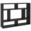 vidaXL Wall Shelf Black 75x16x55 cm Engineered Wood