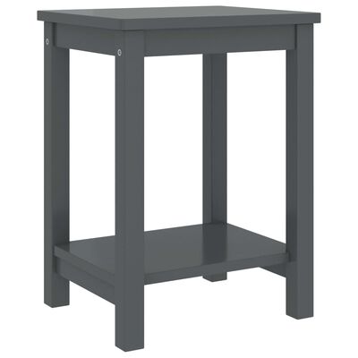 vidaXL Bedside Cabinet Dark Grey 35x30x47 cm Solid Pinewood