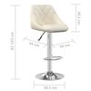 vidaXL Bar Stool Cream Velvet