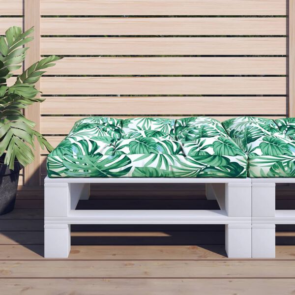 vidaXL Pallet Sofa Cushion Leaf Pattern 70x70x12 cm