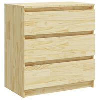 vidaXL Bedside Cabinet 60x36x64 cm Solid Pinewood