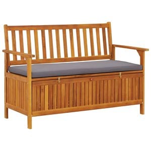 vidaXL Garden Storage Bench 120 cm Solid Acacia Wood