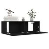 vidaXL 6 Piece TV Cabinet Set Black Engineered Wood