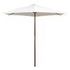 vidaXL Garden Parasol 270x270 cm Wooden Pole Cream White