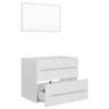 vidaXL 2 Piece Bathroom Furniture Set High Gloss White Engineered Wood