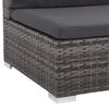 vidaXL 7 Piece Garden Lounge Set with Cushions Poly Rattan Grey