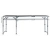 vidaXL Foldable Camping Table Grey Aluminium 180x60 cm
