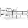 vidaXL Bed Frame without Mattress Black Metal 200x200 cm